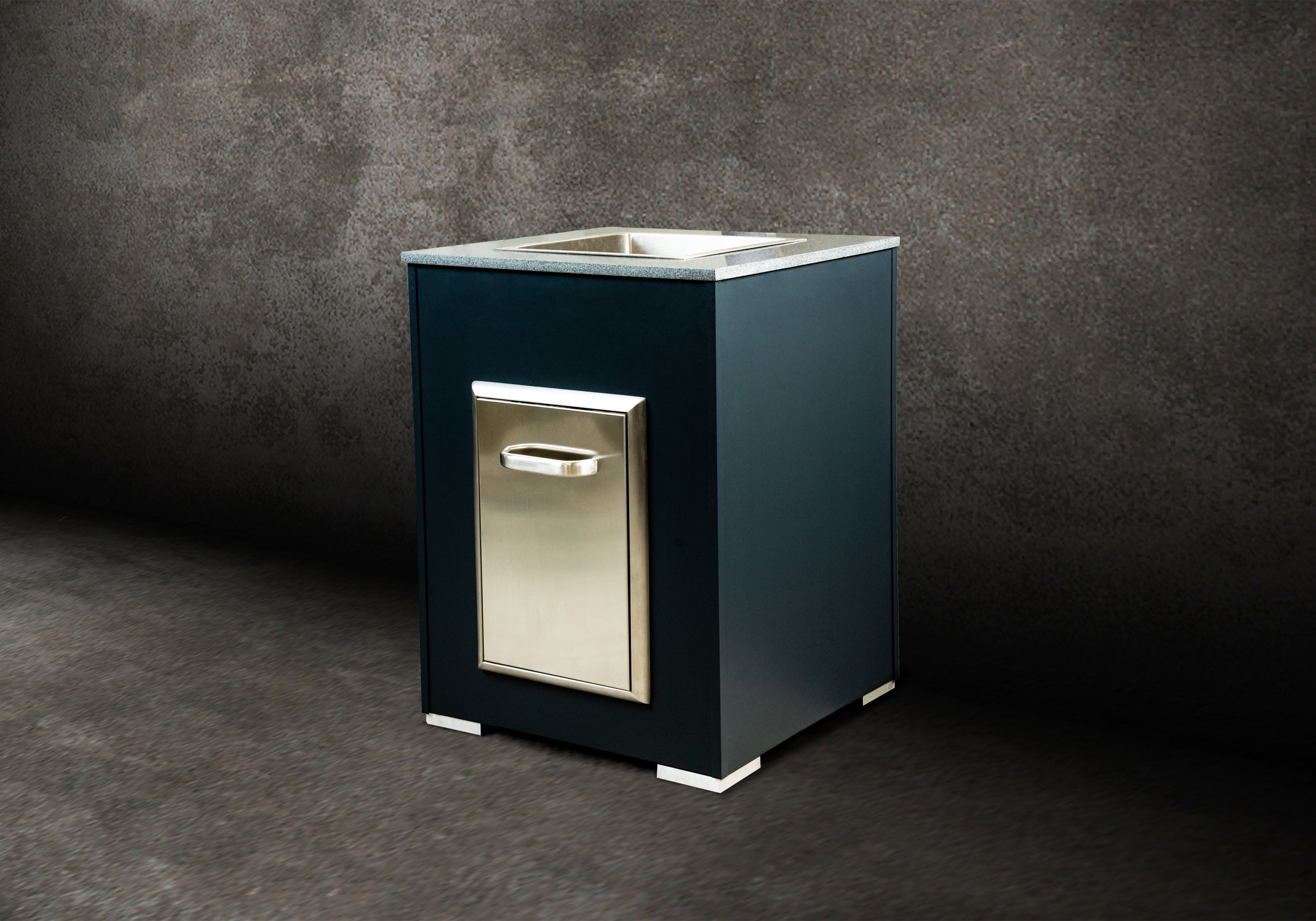 Grillandia Side Unit with Ice Bucket Outdoor Kitchen Module – Granite Counter & Drink Prep