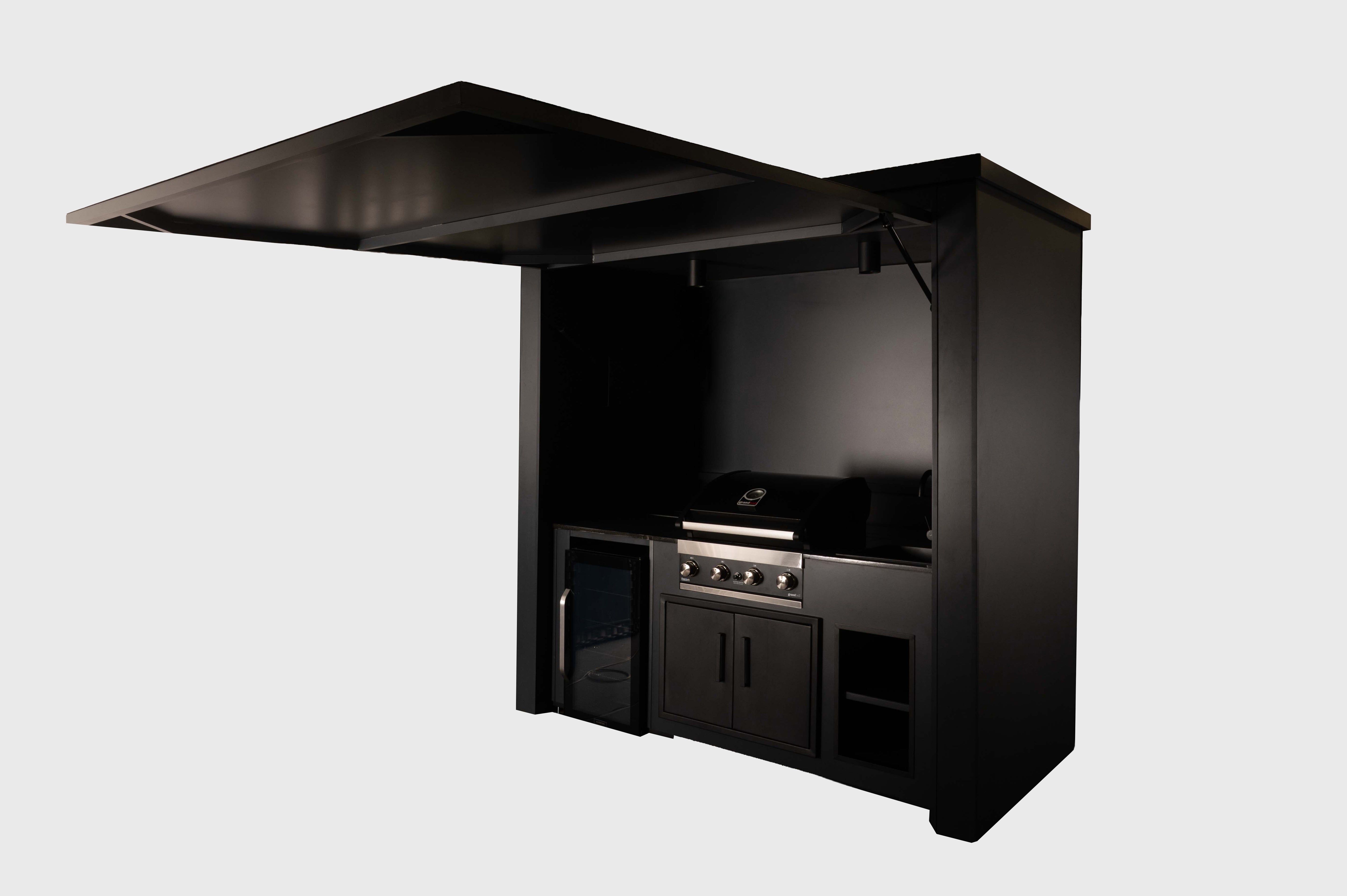 Grillandia Single Multi Cabana Outdoor Kitchen with Covered Cooking & Prep Station