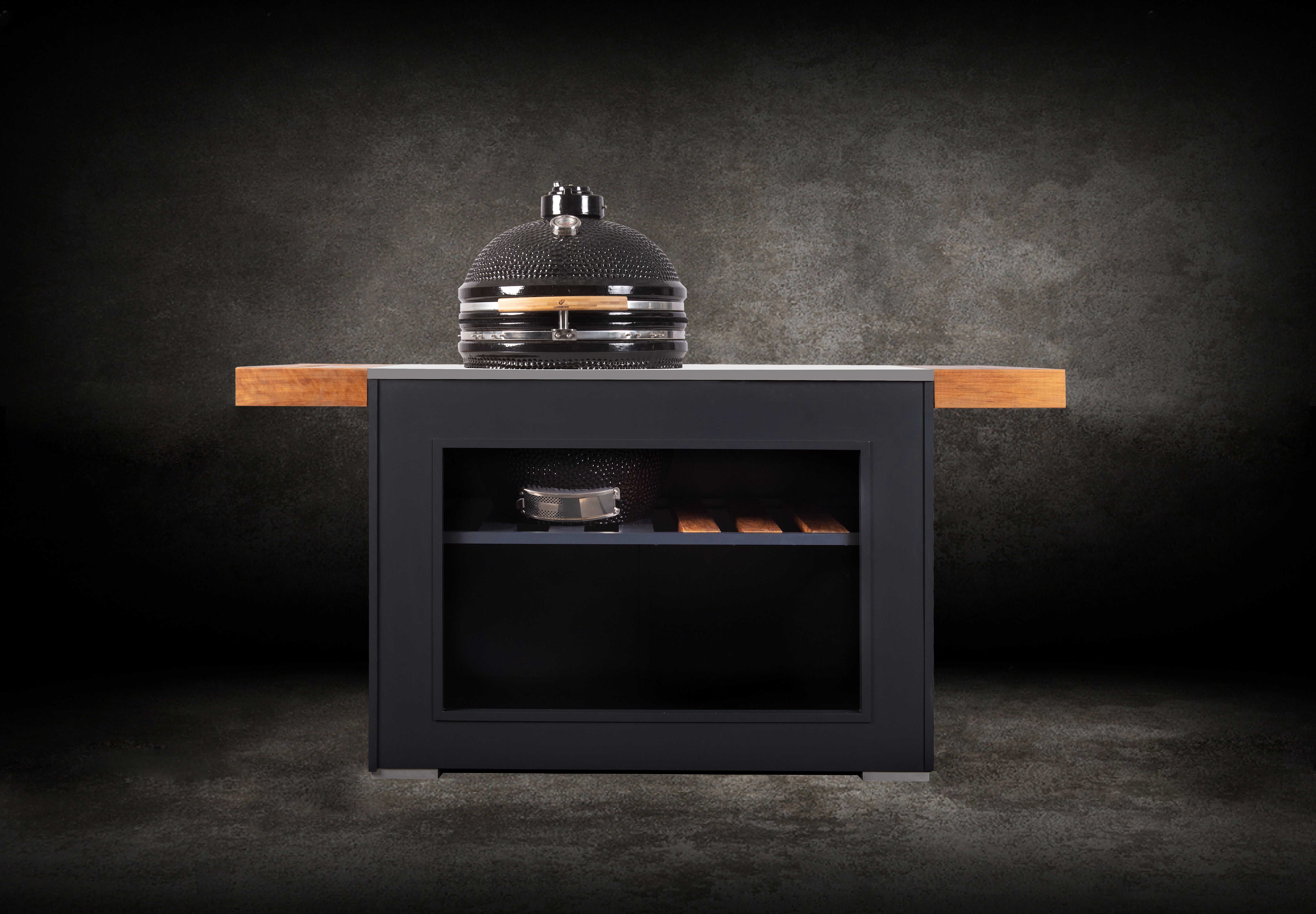 Grillandia Bambino Compact Kamado Outdoor Kitchen with Granite Prep Surface