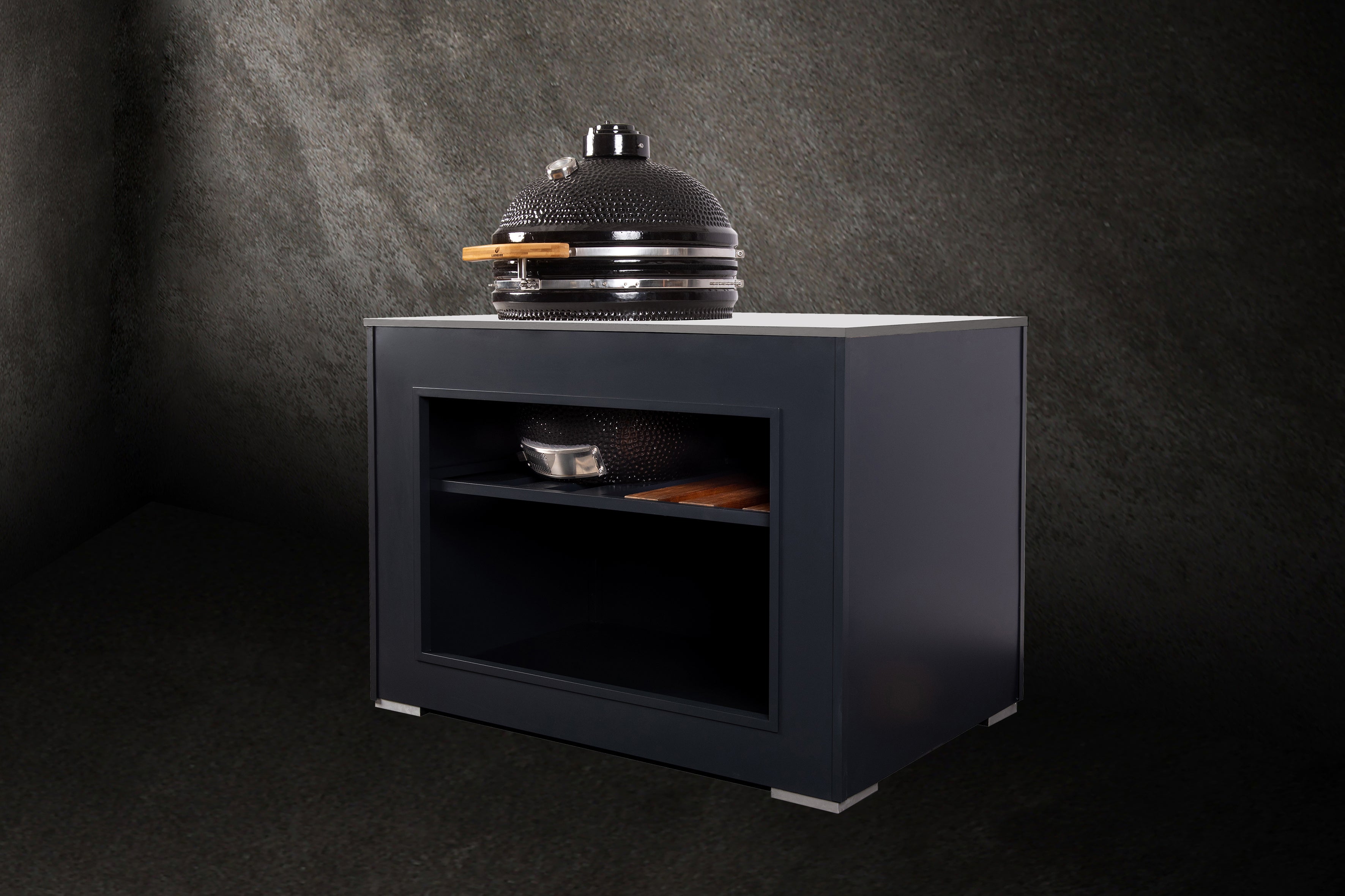 Grillandia Bambino Compact Kamado Outdoor Kitchen with Granite Prep Surface