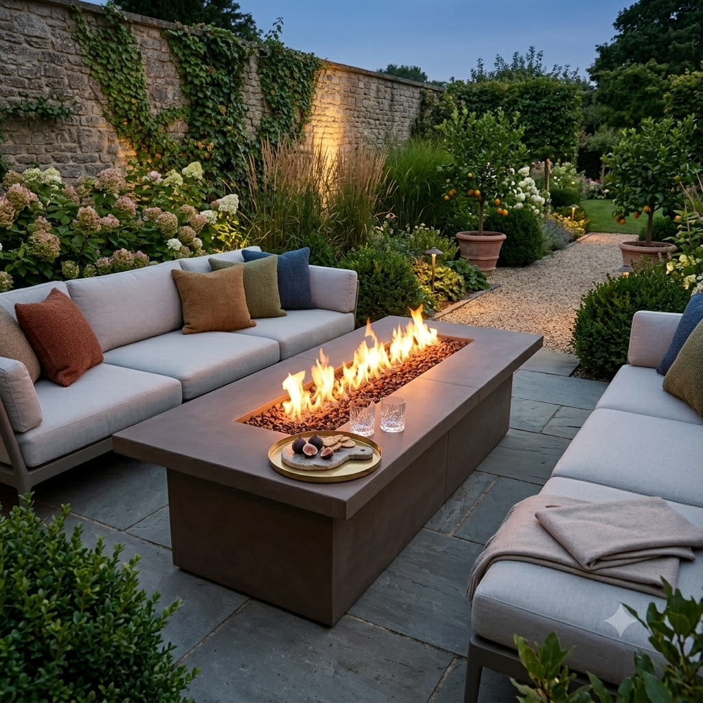 The Outdoor Plus - 144" GFRC Concrete Newport Fire Table
