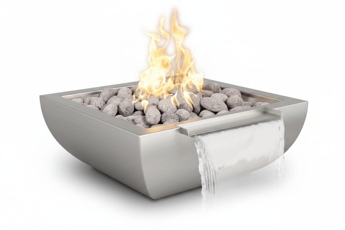 Avalon Wide Spill Fire & Water Bowl – Stainless Steel