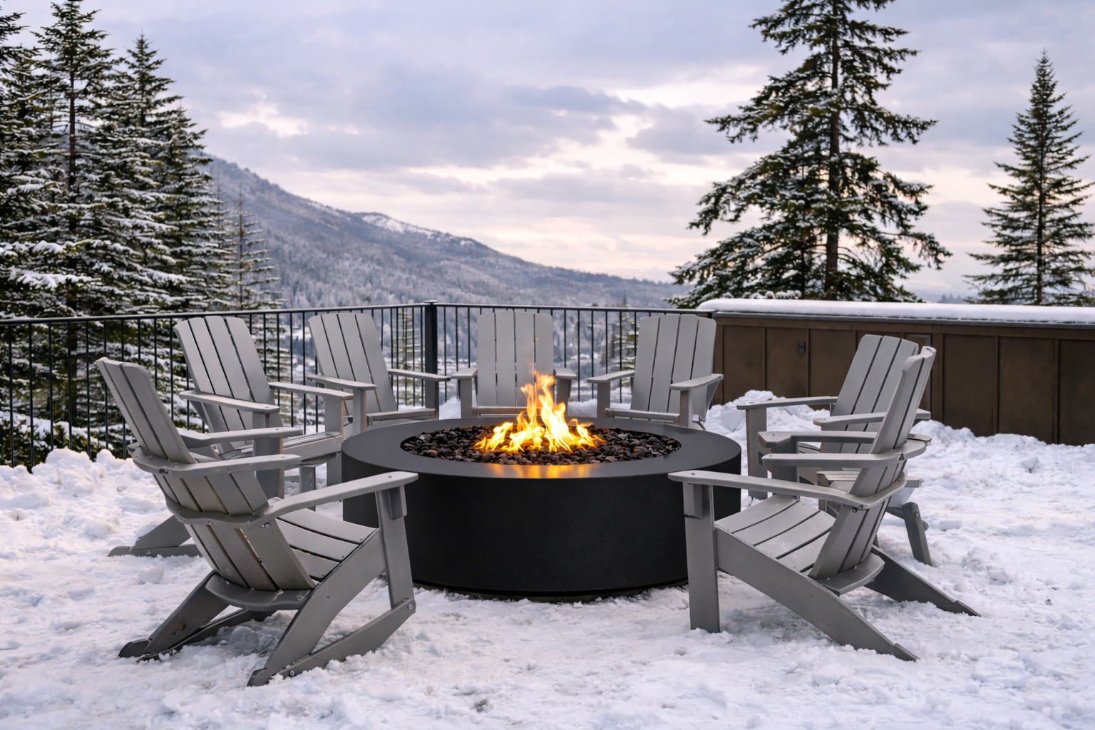 The Outdoor Plus - Unity Fire Pit – Powder Coated Steel - 18" Tall -Match Lit with Flame Sense System | Black Powder Coat