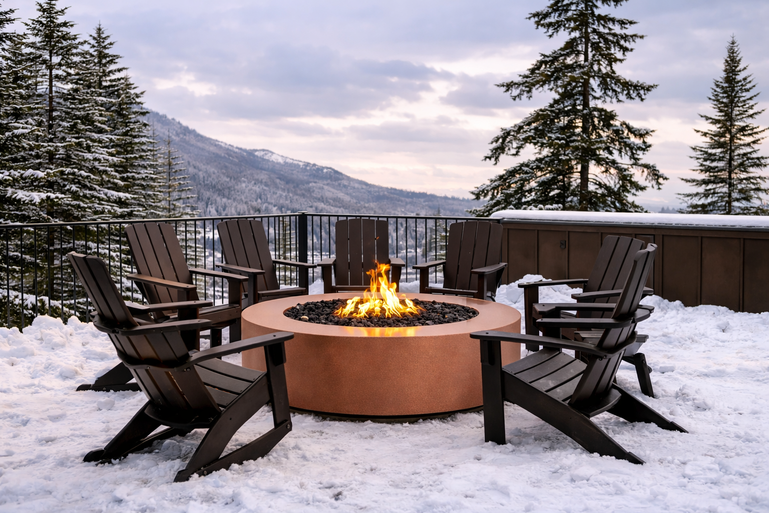 The Outdoor Plus - Unity Fire Pit – Powder Coated Steel - 18" Tall -Match Lit with Flame Sense System | Copper Vein Powder Coat