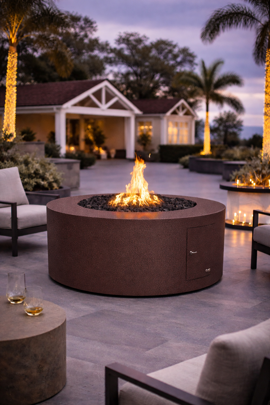 The Outdoor Plus - Unity Fire Pit – Powder Coated Steel - 24" Tall | Copper Vein Powder Coat