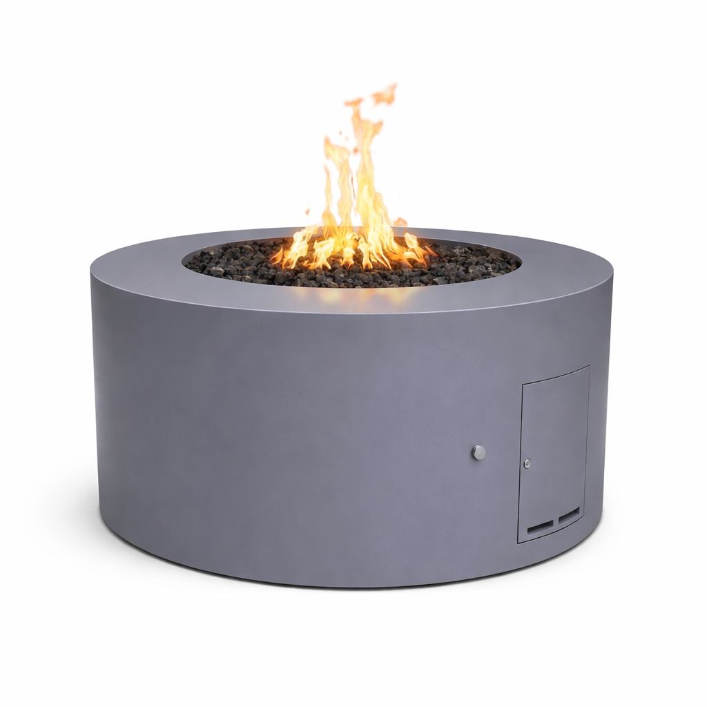 The Outdoor Plus - Unity Fire Pit – Powder Coated Steel - 24" Tall | Gray Vein Powder Coat