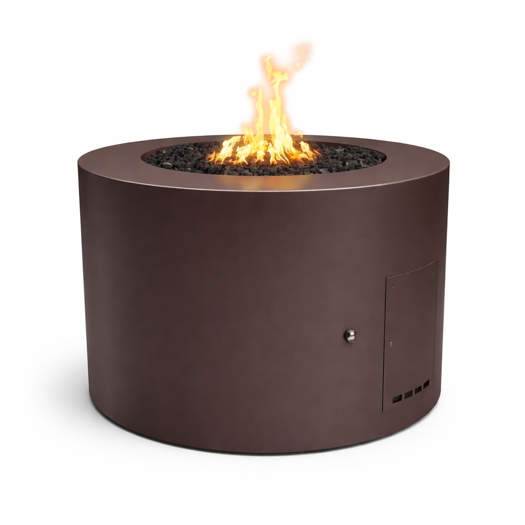 The Outdoor Plus - Unity Fire Pit – Powder Coated Steel - 24" Tall | Java Vein Powder Coat