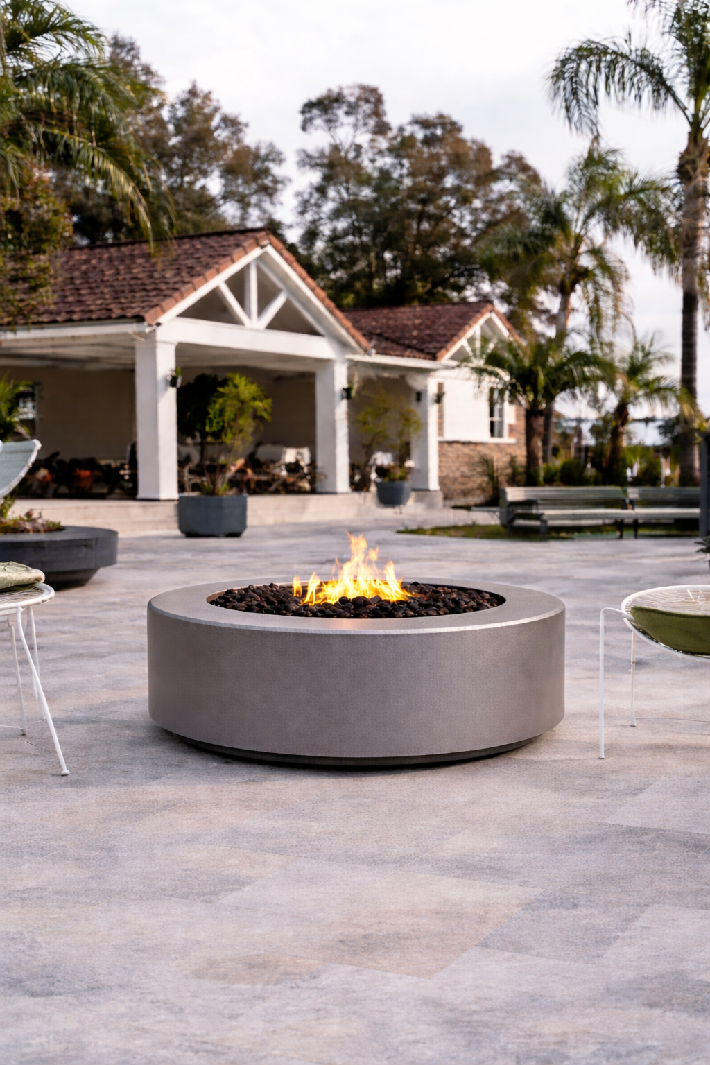 The Outdoor Plus Unity - Fire Pit – Powder Coated Steel - 18" Tall | Pewter Vein Powder Coat