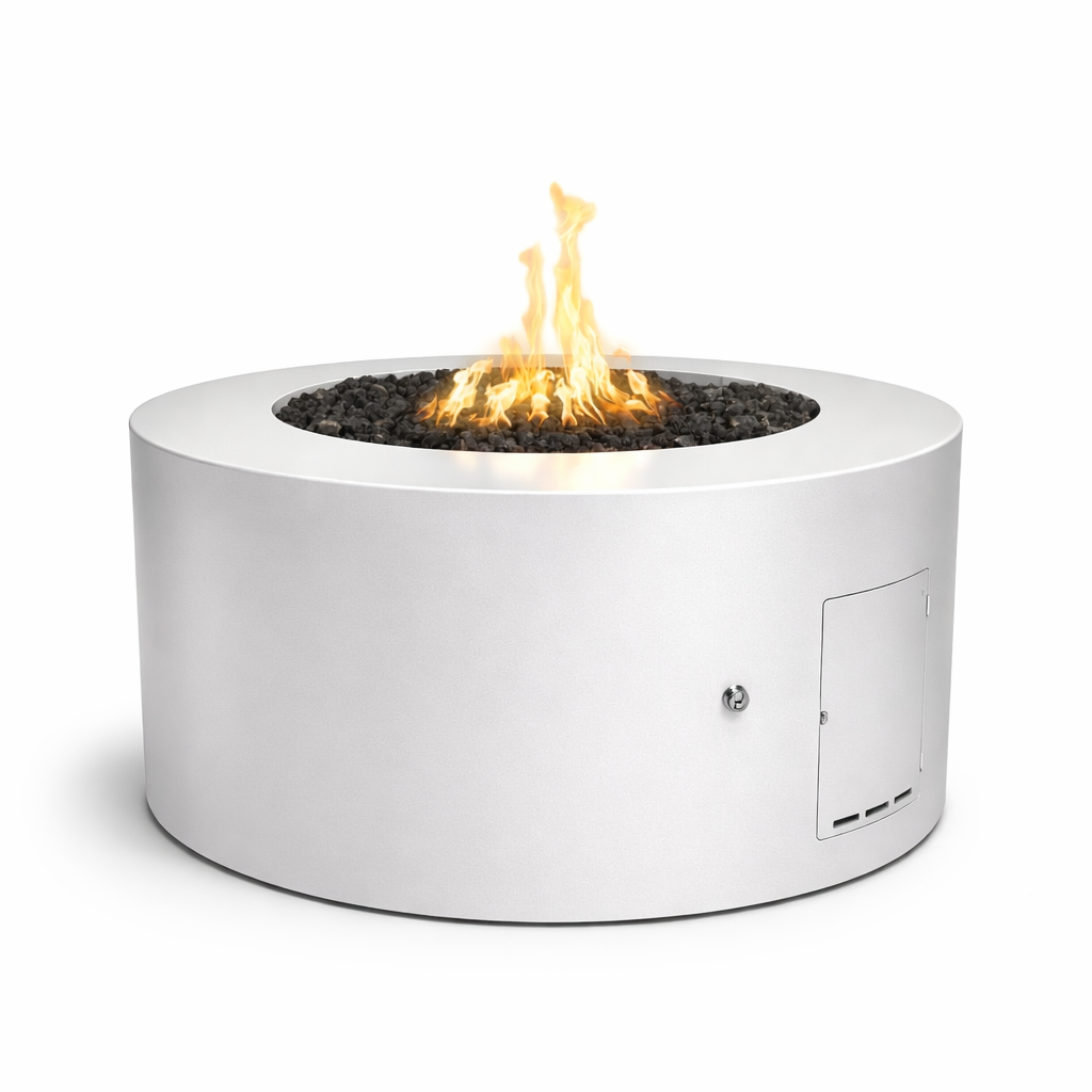 The Outdoor Plus Unity - Fire Pit – Powder Coated Steel - 24" Tall | Pewter Vein Powder Coat