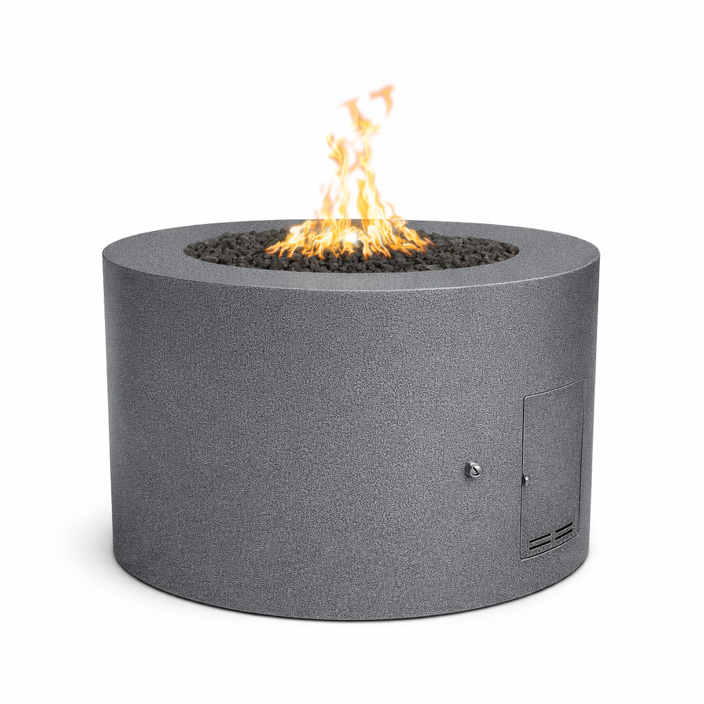 The Outdoor Plus -  Unity Fire Pit – Powder Coated Steel - 24" Tall | Silver Vein Powder Coat