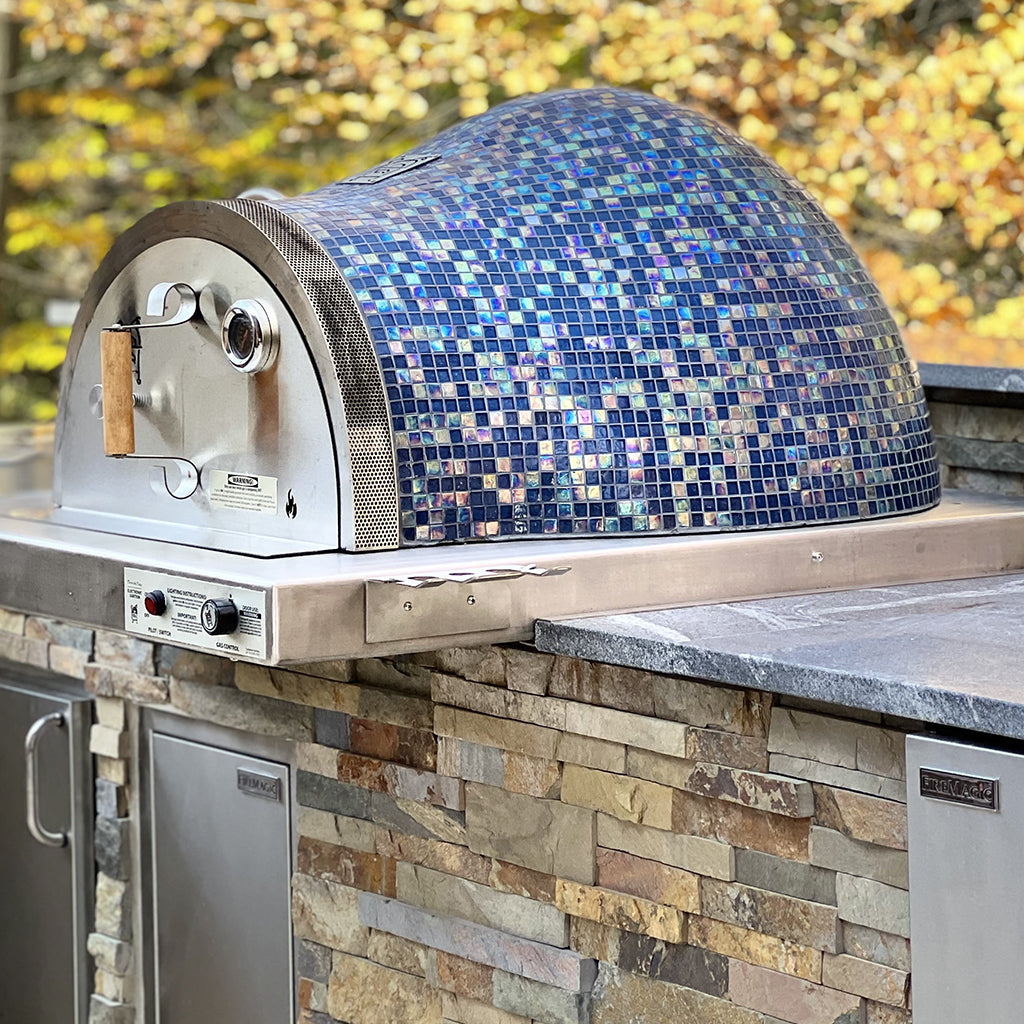Forno de Pizza Villa Style Hybrid Pizza Oven with Mosaic Finish - Electronic Ignition